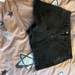 Black Denim Women's Shorts